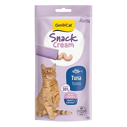 GimCat Snack Cream Ton Balıklı Krema Kedi Ödül Maması 15gr (6'lı)