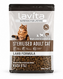 LaVital Kuzu Etli Kısırlaştılmış Yetişkin Kedi Maması 1kg