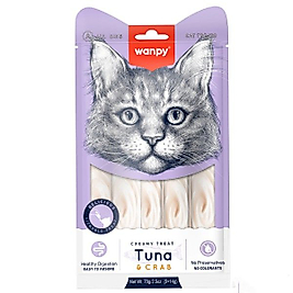 Wanpy Ton Balıklı ve Yengeçli Krema Kedi Ödül Maması 14gr (5'li)