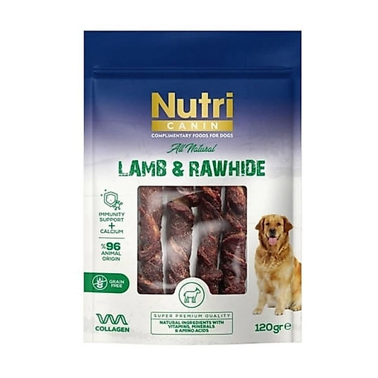 Nutri Canin Kuzu Etli Sargılı Kemik Köpek Ödül Maması 120gr