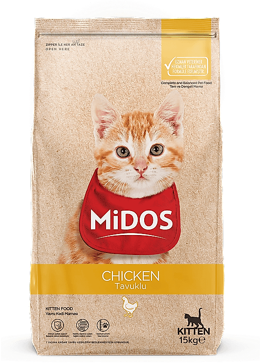 MİDOS Tavuklu Yavru Kedi (Sağlıklı Büyüme) 15 Kg