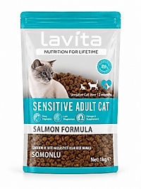 LaVital Somonlu Sensitive Yetişkin Kedi Maması 1kg