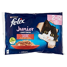 Felix Multipack Sığır ve Tavuk Etli Yavru Kedi Yaş Maması 4x85gr