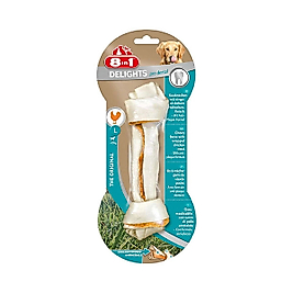 8in1 Delights Pro Dental Diş Sağlığı için Tavuk Etli Düğümlü Köpek Kemiği 85gr [L]
