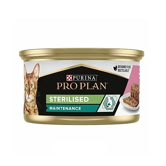 Pro Plan Somonlu ve Ton Balıklı Kısırlaştırılmış Kedi Konservesi 85gr