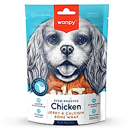 Wanpy Oven Roasted Tavuk Sargılı Kalsiyum Takviyeli Köpek Ödülü 100gr