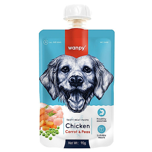 Wanpy Tavuklu ve Havuçlu Ezme Köpek Ödül Maması 90gr