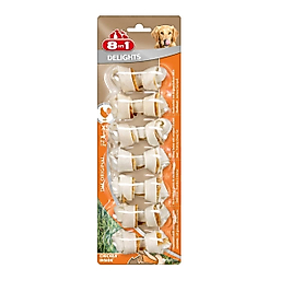 8in1 Delights Bones Ağız Bakımı için Tavuklu Düğümlü Köpek Kemiği (7'li) [XS] 84gr
