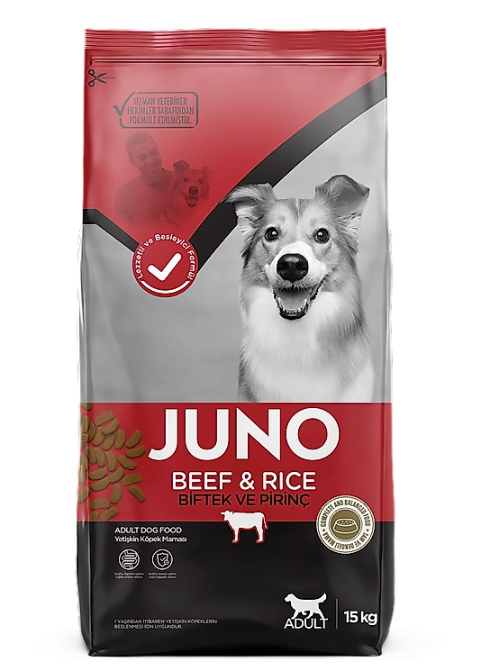 JUNO Sığır Etli Yavru Köpek Tüm Irklar İçin 15 Kg