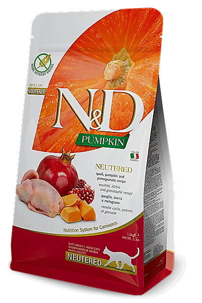 N&D Pumpkin Bıldırcın Etli Narlı Kısırlaştırılmış Yetişkin Kedi Maması 1,5 Kg