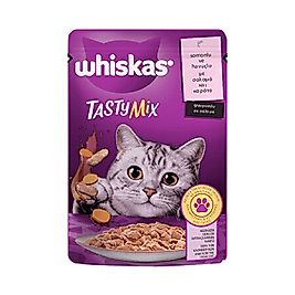Whiskas Pouch TastyMix Sos İçinde Somonlu ve Havuçlu Yetişkin Kedi Konservesi 85gr