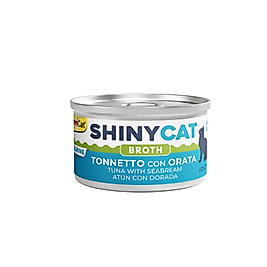 GimCat Shinycat Broth Sos İçinde Çipura ve Ton Balıklı Kedi Konservesi 70gr