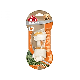 8in1 Delights Bones Tavuklu Düğümlü Tartar Önleyici Köpek Ağız Bakım Kemiği 35gr 10cm [S]
