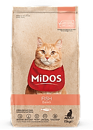 MİDOS Balıklı ve Pirinçli Kısırlaştırılmış Yetişkin Kedi 15 Kg
