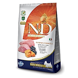 N&D Pumpkin Kuzu Etli Tahılsız Yetişkin Küçük Irk Köpek Maması 2.5 Kg