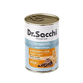 Dr. Sacchi Tavuklu Ciğerli Kedi Konservesi 400 gr