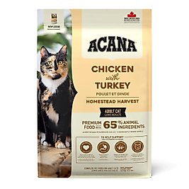 Acana Homestead Harvest Yüksek Proteinli Tavuklu ve Hindili Yetişkin Kedi Maması 4,5kg