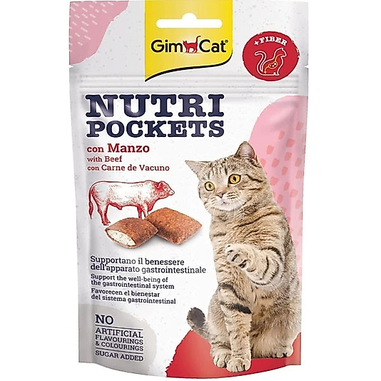 GimCat Nutripockets Biftekli Malt Kedi Ödül Maması 60gr