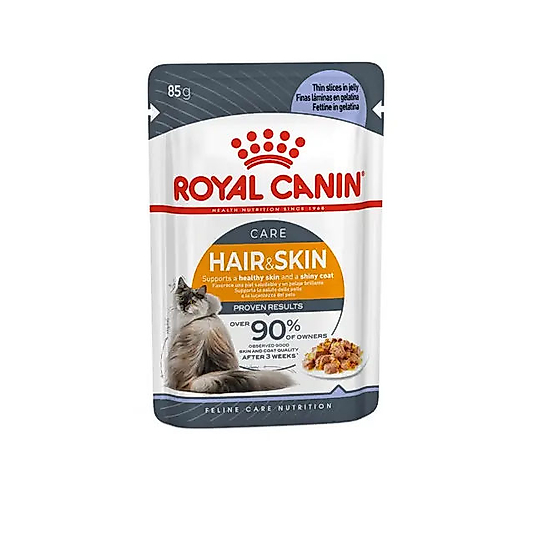 Royal Canin Hair & Skin Care Deri ve Tüy Sağlığı Kedi Yaş Mama Jöle İçinde 85 Gr