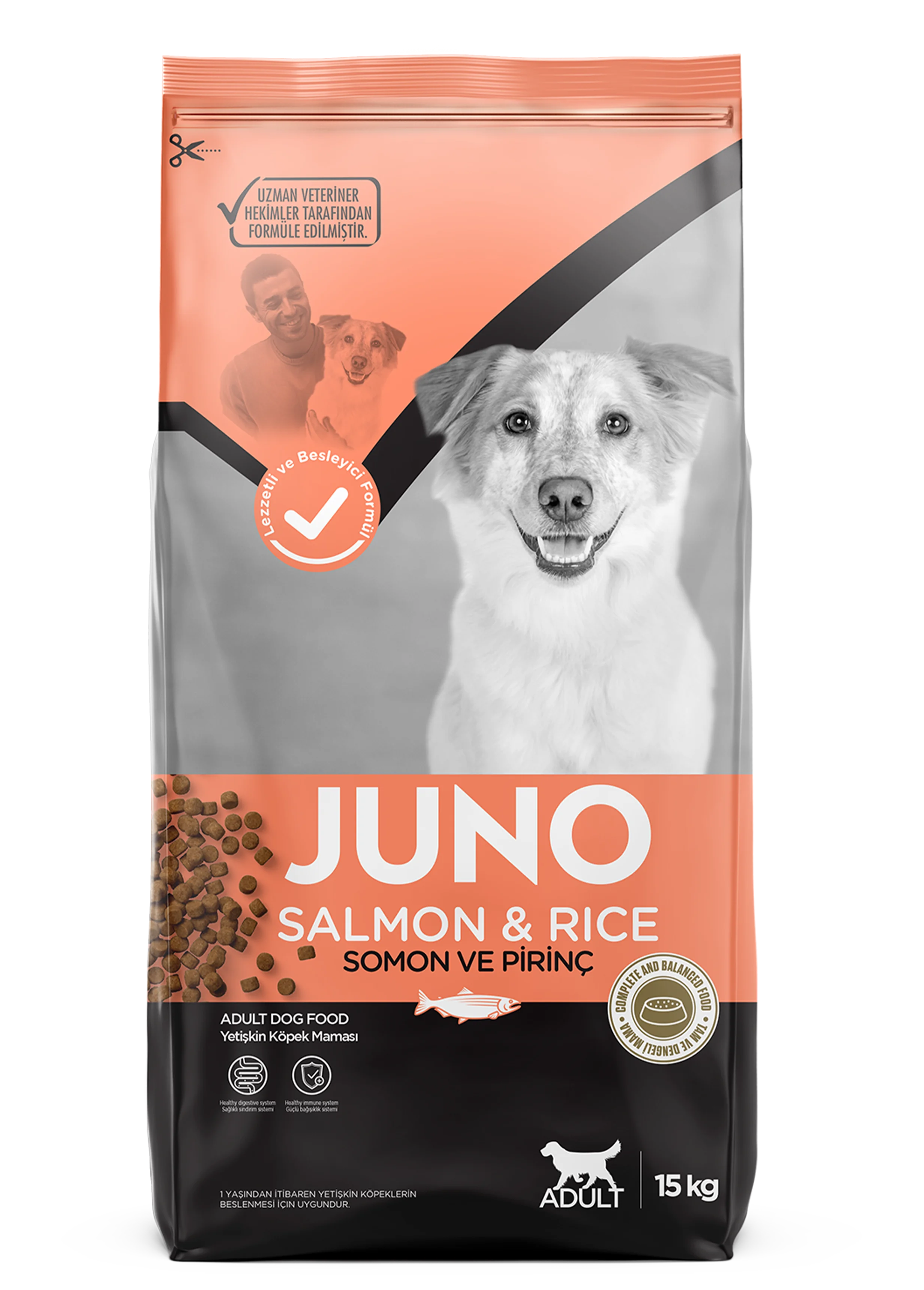 JUNO Somonlu Yetişkin Köpek Tüm Irklar İçin 15 Kg