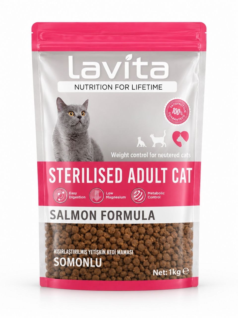 LaVital Somonlu Kısırlaştılmış Yetişkin Kedi Maması 1kg