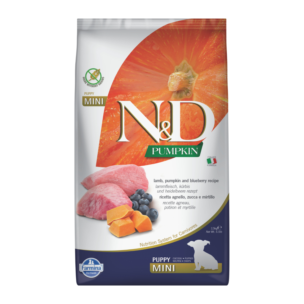 N&D Pumpkin Kuzu Etli Yaban Mersinli Yavru Küçük Irk Köpek Maması 2,5 Kg