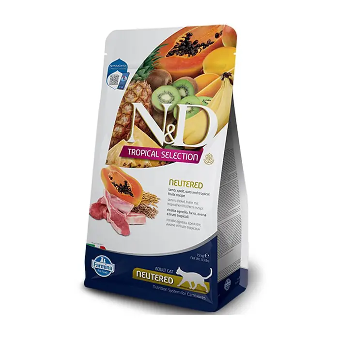 N&D Tropical Selection Kuzulu Kısırlaştırılmış Yetişkin Kedi Maması 1,5 Kg