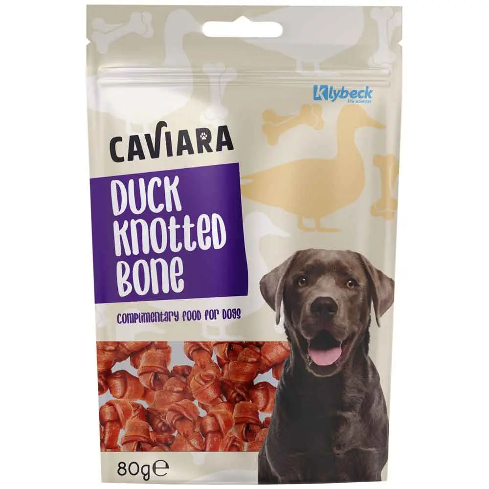 Caviara Köpek Ödülü Ördek Etli Düğümlü Çiğneme Kemiği 80 Gr