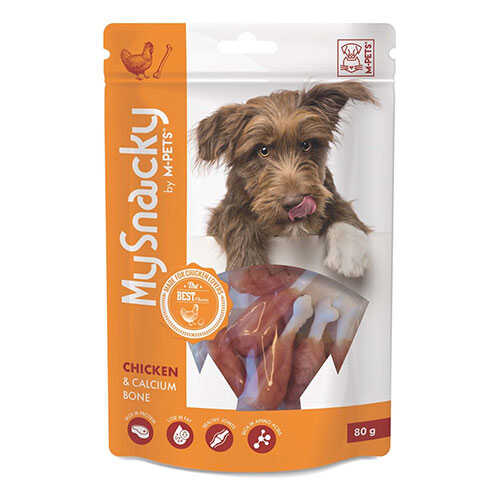 M-Pets Tavuklu Kalsiyumlu Kemik Köpek Ödülü 80 Gr