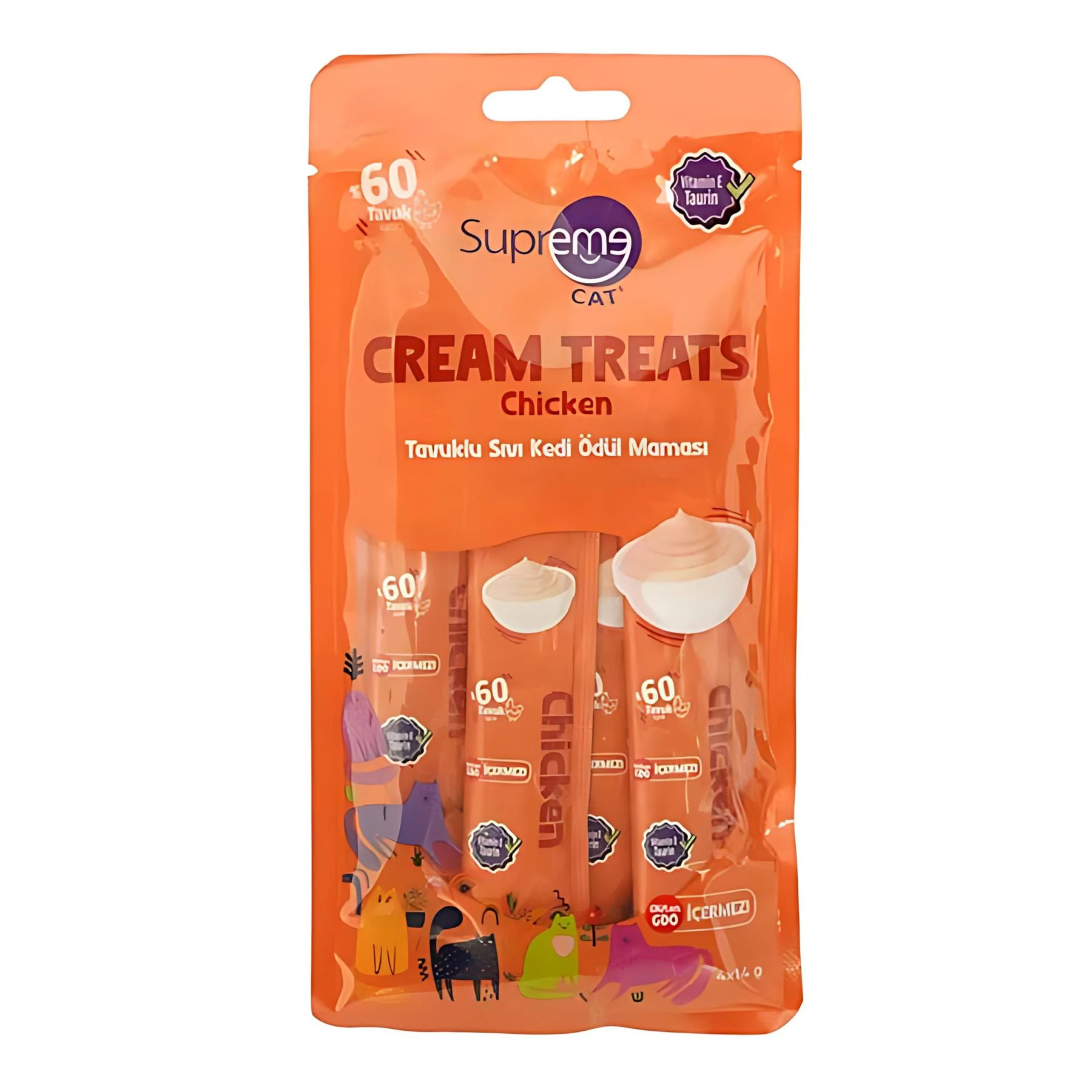 Supreme Cat Ton Balıklı ve Somonlu Krema Kedi Ödülü 4x14gr