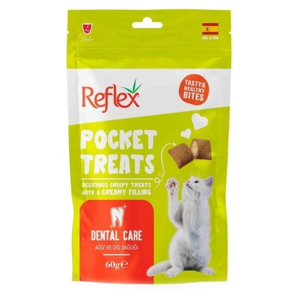 Reflex Pocket Treats Ağız ve Diş Sağlığı için Kedi Ödül Maması 60gr