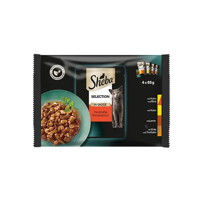 Sheba Pouch Etli Çeşitler Kedi Yaş Maması 4lü Paket