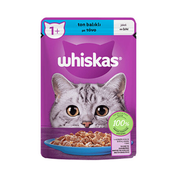 Whiskas Pouch Jöle İçinde Ton Balıklı Yetişkin Kedi Konservesi 85gr