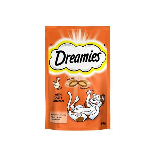 Dreamies İç Dolgulu Tavuklu Kedi Ödül Bisküvisi 60gr