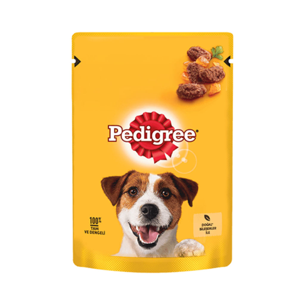 Pedigree Pouch Sığır Etli Kuzulu ve Havuçlu Yetişkin Köpek Konservesi 100gr