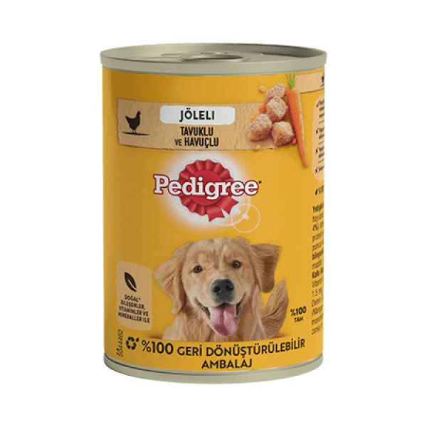 Pedigree Jöle İçinde Tavuklu ve Havuçlu Yetişkin Köpek Konservesi 400gr