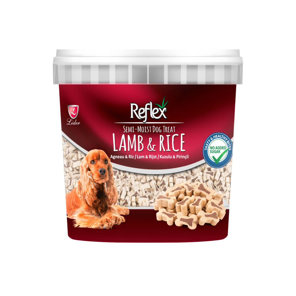 Reflex Kuzulu ve Pirinçli Yarı Yumuşak Köpek Ödül Maması 500gr