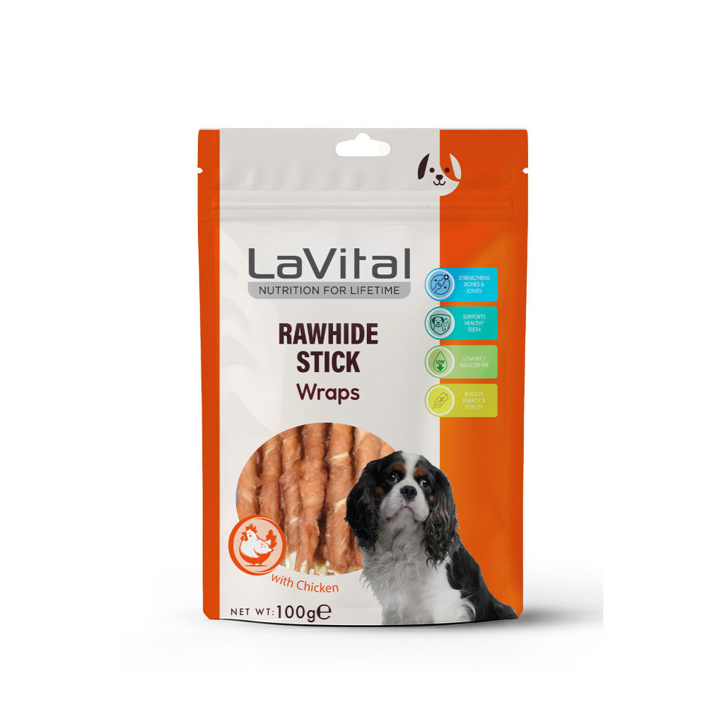 LaVital Rawhide Stick Tavuk Etli Köpek Ödül Çubuğu 100gr