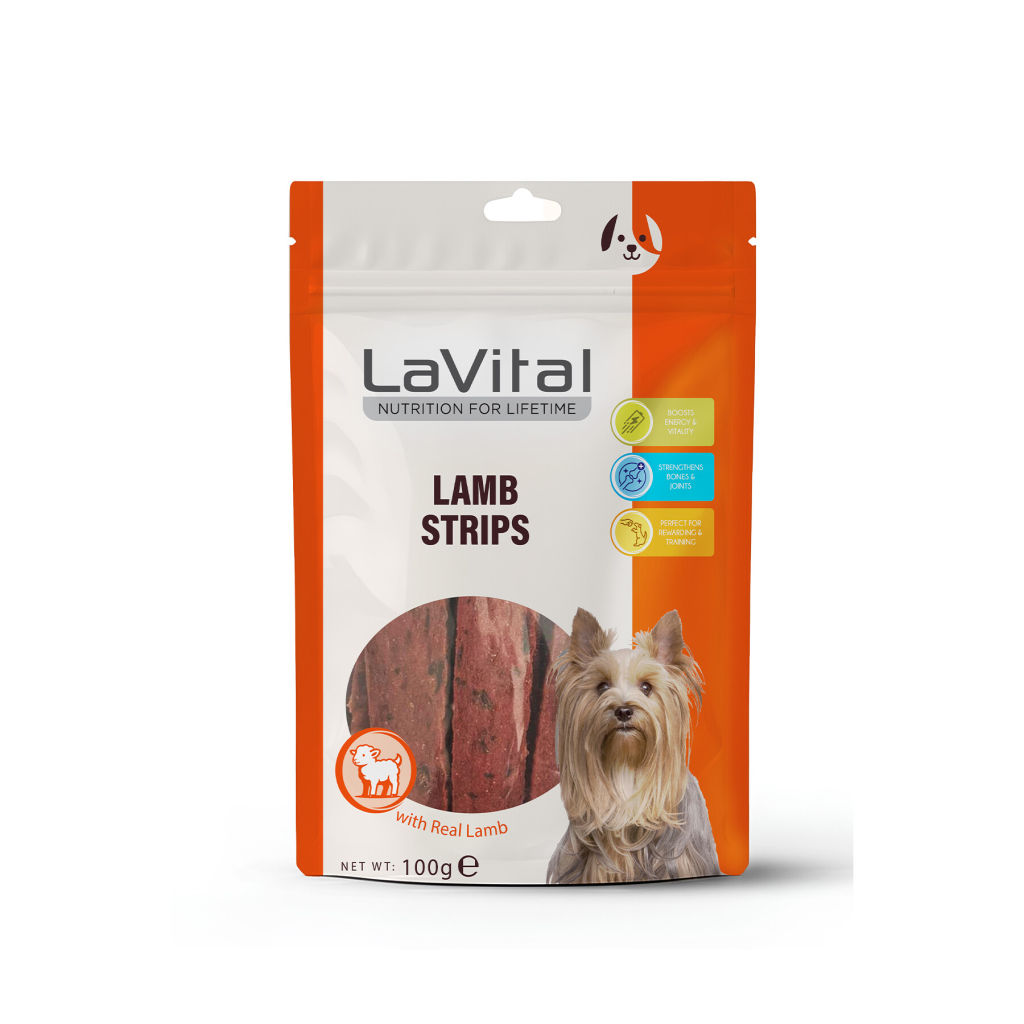 LaVital Lamb Strips Kuzu Etli Köpek Ödül Maması 100gr