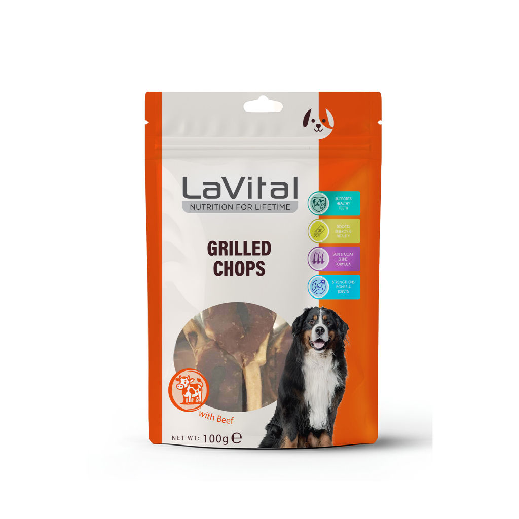 LaVital Grilled Chops Kuzu Etli Pirzola Köpek Ödül Maması 100gr