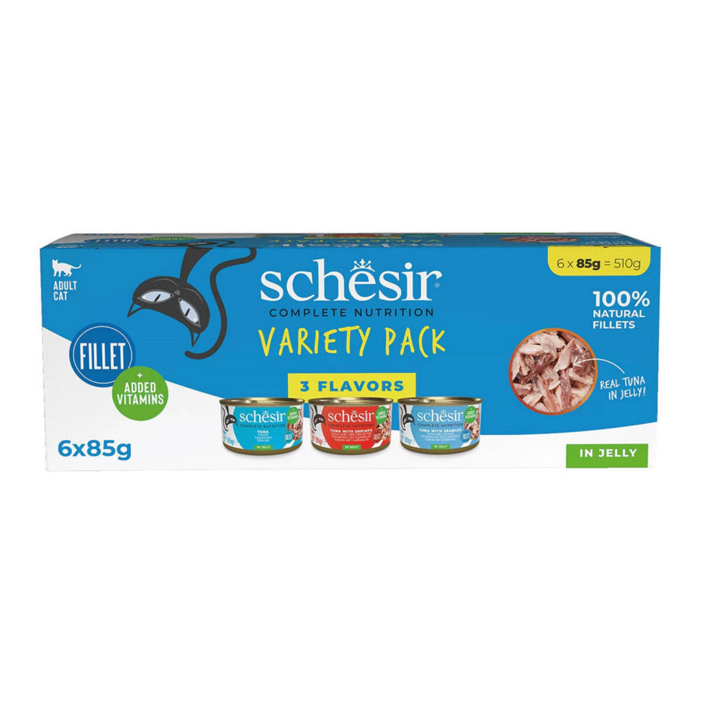 Schesir Variety Pack Jöle İçinde Klasik Lezzetler Yetişkin Kedi Konservesi 85gr (6 AL 5 ÖDE)