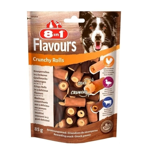 8in1 Flavours Crunchy Rolls Kıtır Köpek Ödülü 85gr