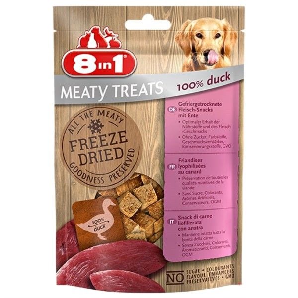 8in1 Freeze Doğal Ördekli Köpek Ödülü 50gr
