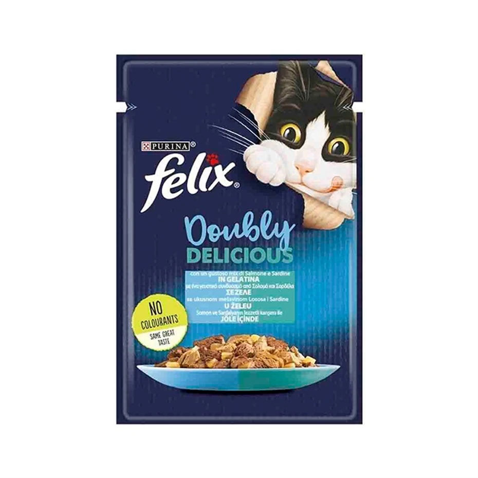 Felix Çifte Lezzet Somon & Alabalık Kedi Yaş Mama 85Gr