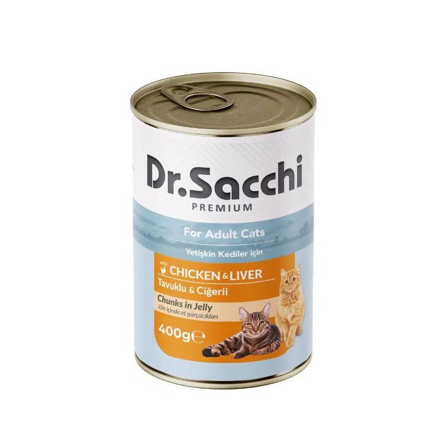 Dr. Sacchi Tavuklu Ciğerli Kedi Konservesi 400 gr