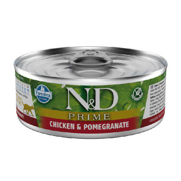 N&D Prime Tavuklu ve Narlı Tahılsız Yetişkin Kedi Konservesi 70gr
