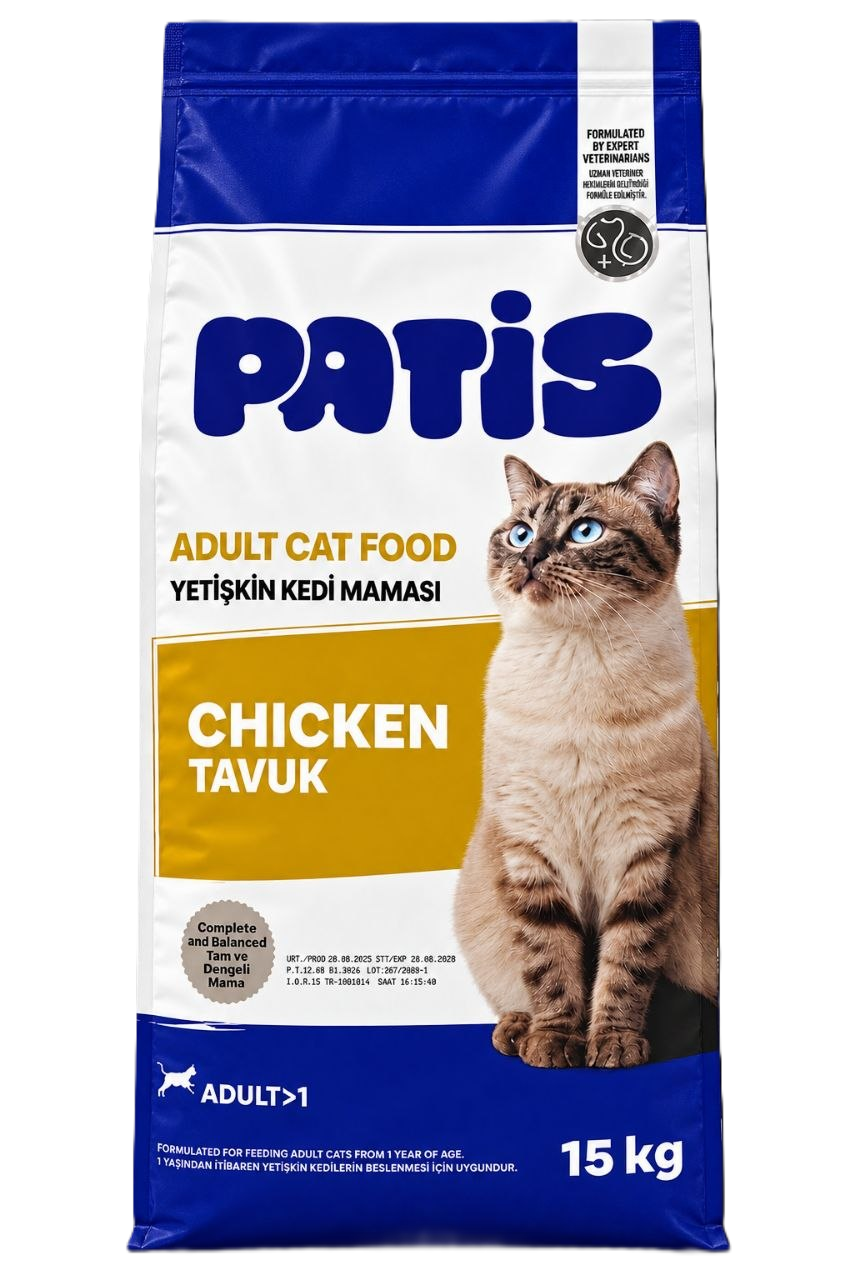 Patis Tavuklu Yetişkin Kedi Maması 15 Kg