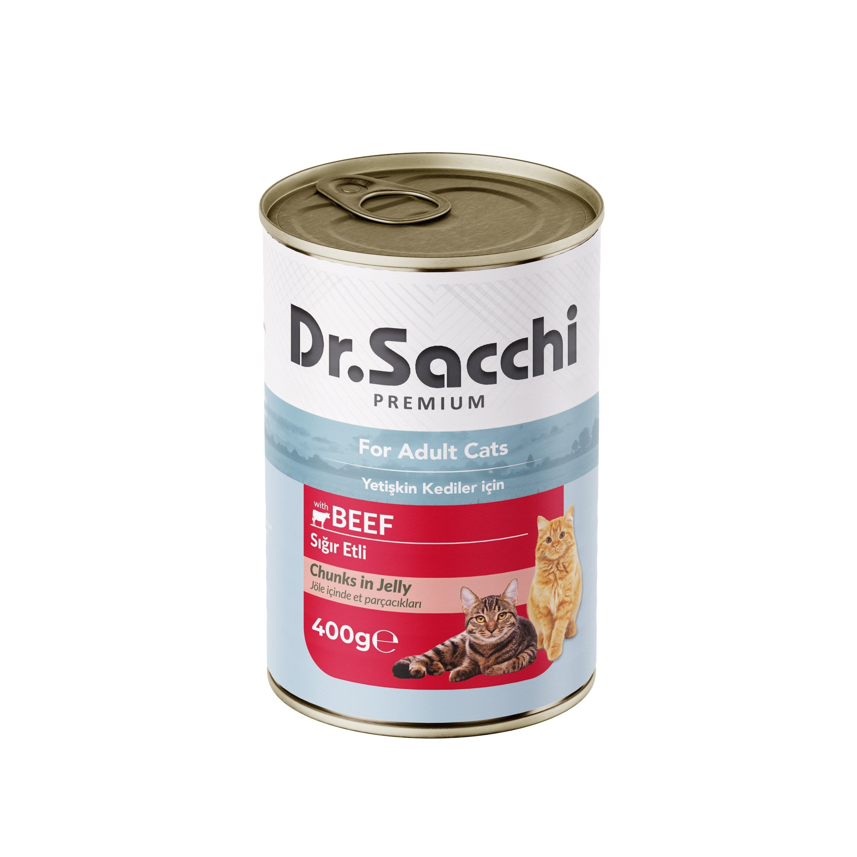 Dr.Sacchi Sığır Etli Yetişkin Kedi Konservesi 400gr