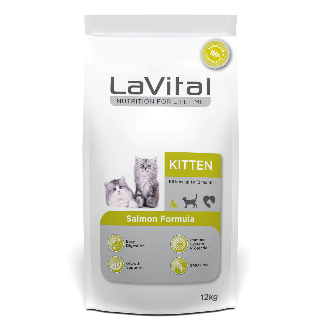 LaVital Kitten Bağışıklık Sistemi Güçlendirici Somonlu Yavru Kedi Maması 12kg