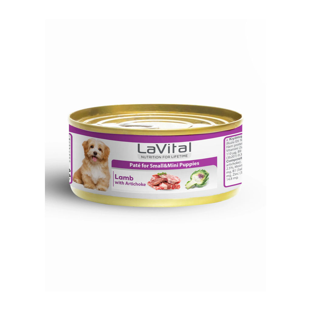LaVital Kuzu Etli ve Enginarlı Küçük Irk Yavru Köpek Konservesi 85gr